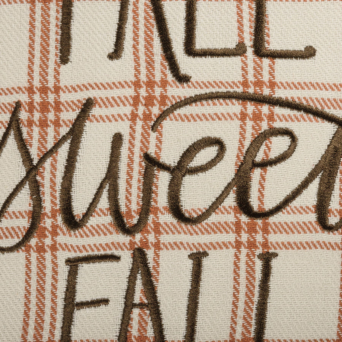Fall Sweet Fall Embroidered Plaid Pillow | Faith Ignites Fashion