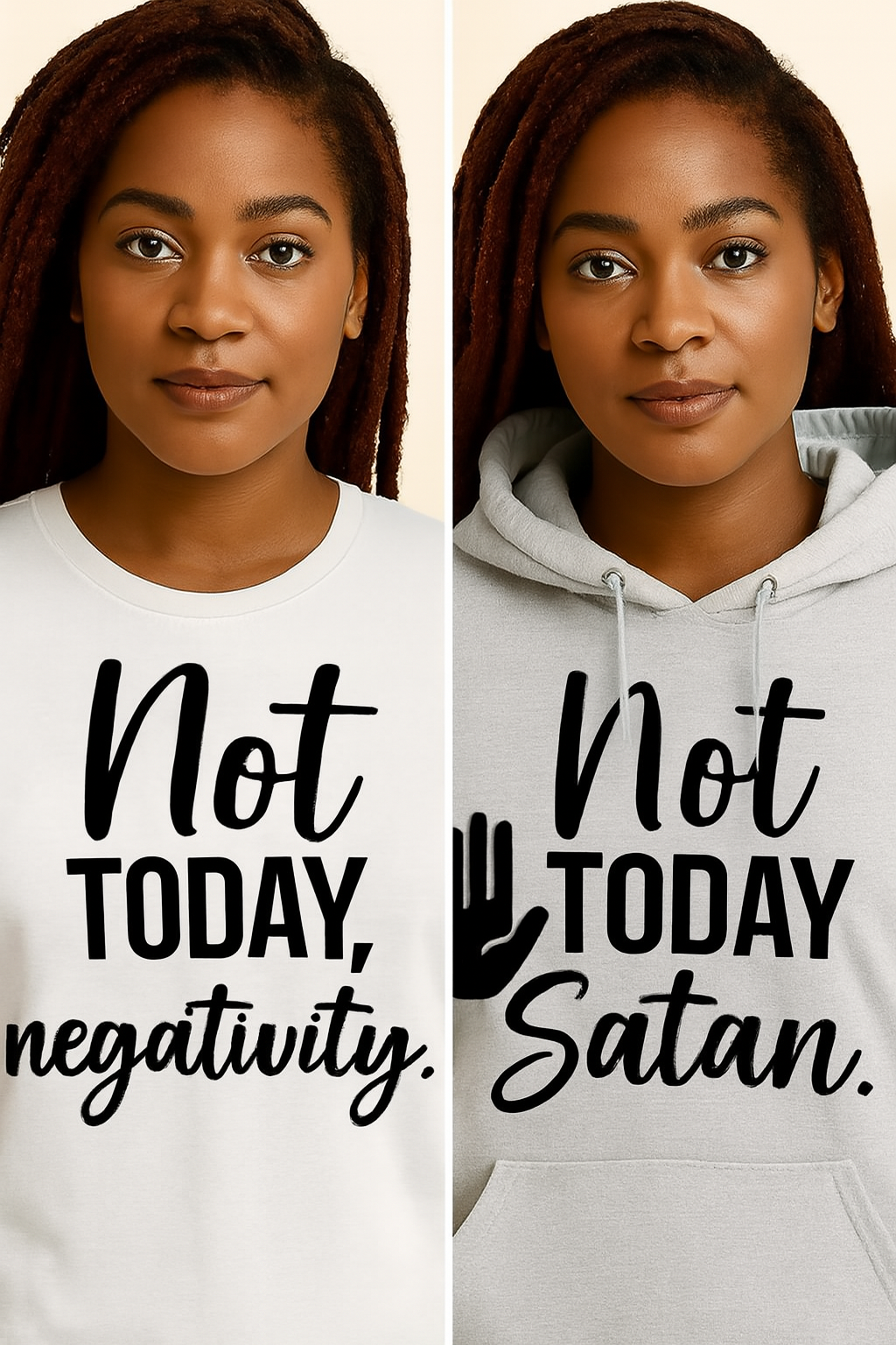 ✋ “Not Today” Faith wear Set – Hoodie & Tee Combo