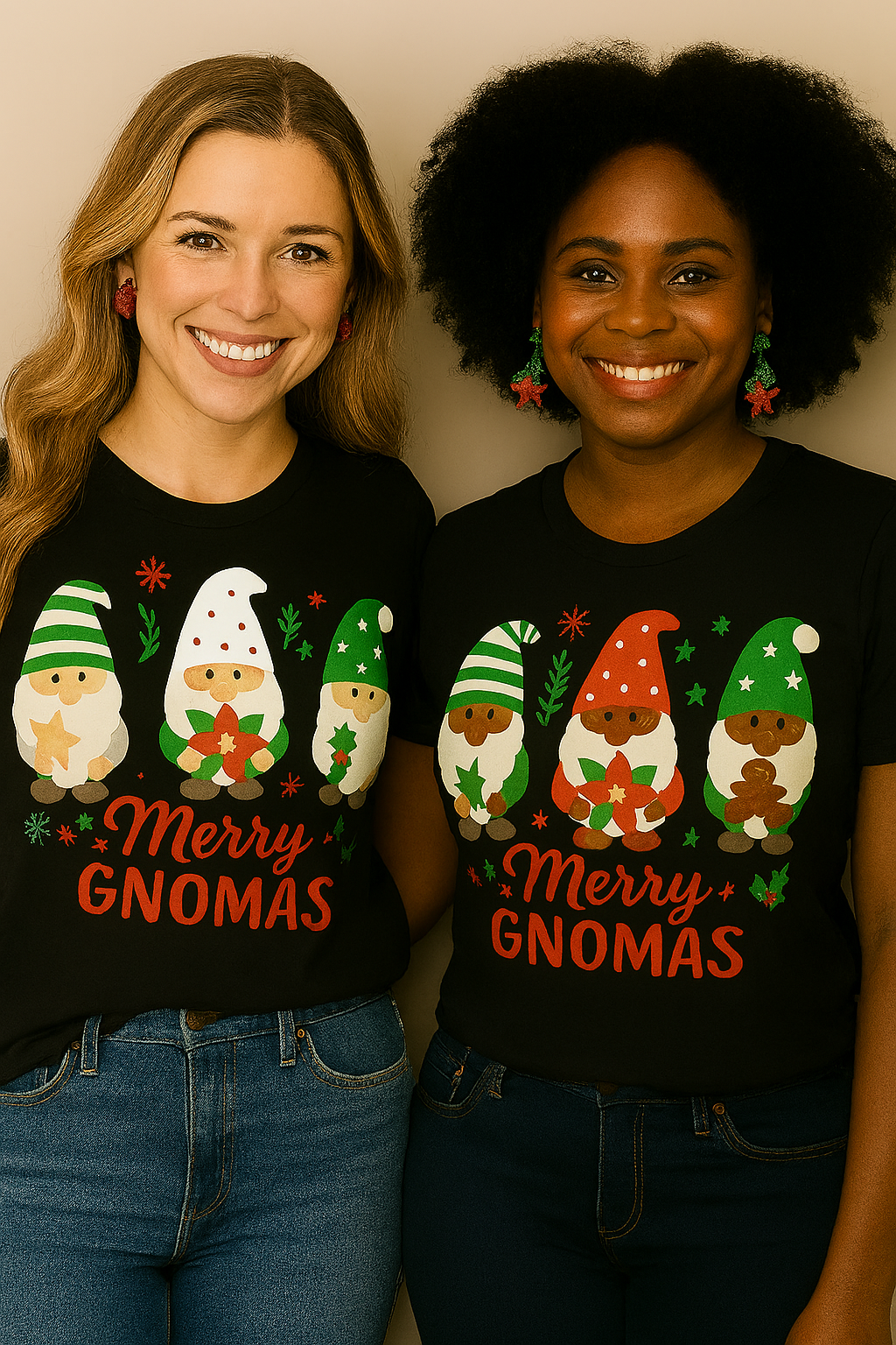 Merry GNOMAS Holiday Tee – Festive Gnome Edition