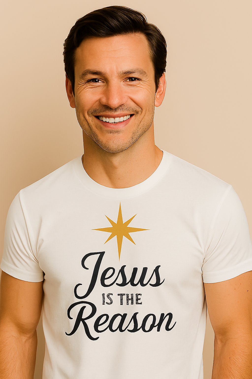 Jesus Is the Reason” Star Tee – Faith & Shine Edition