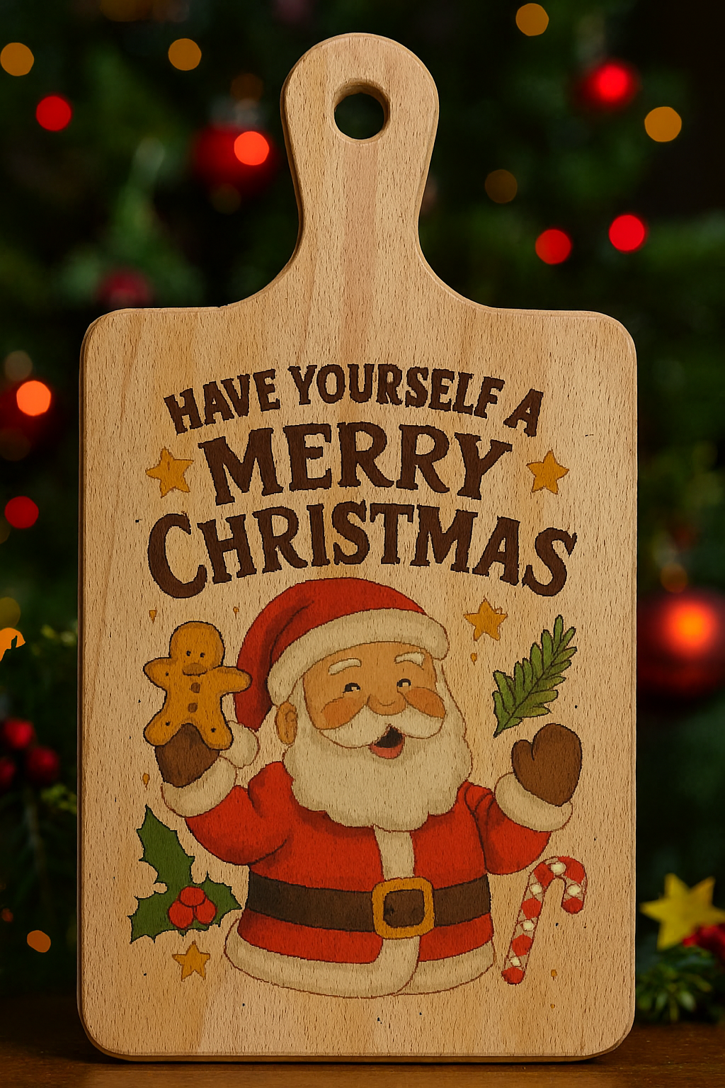 Santa’s Merry Little Christmas Cutting Board – 9x5
