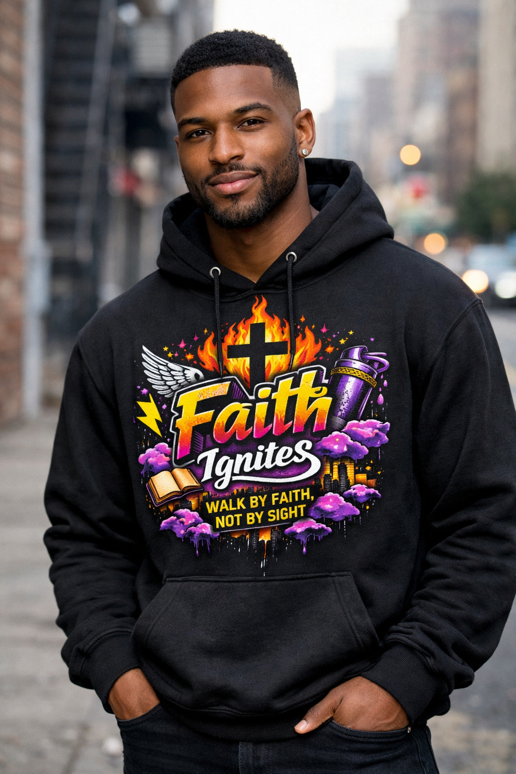 Faith Ignites | Walk By Faith, Not By Sight Hoodie