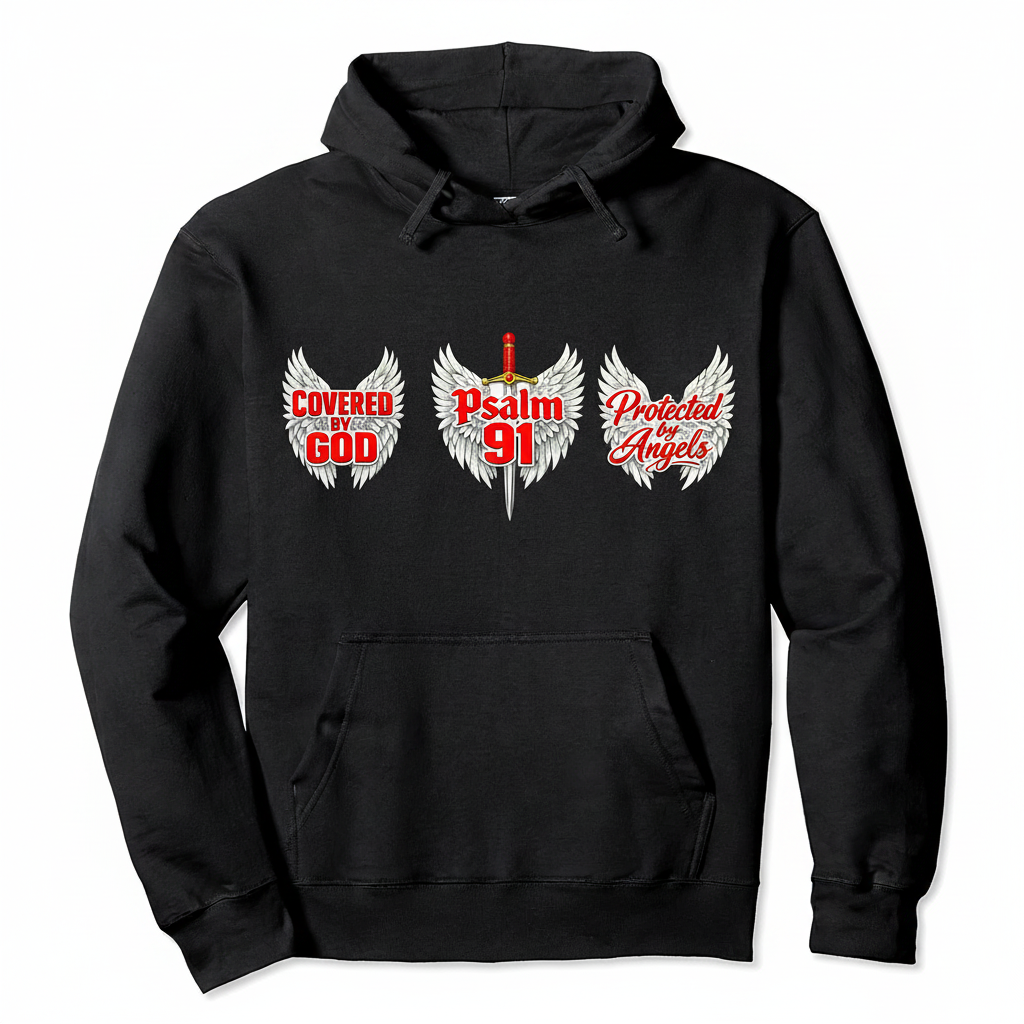 Black Hoodie Mockup - Faith Graphics