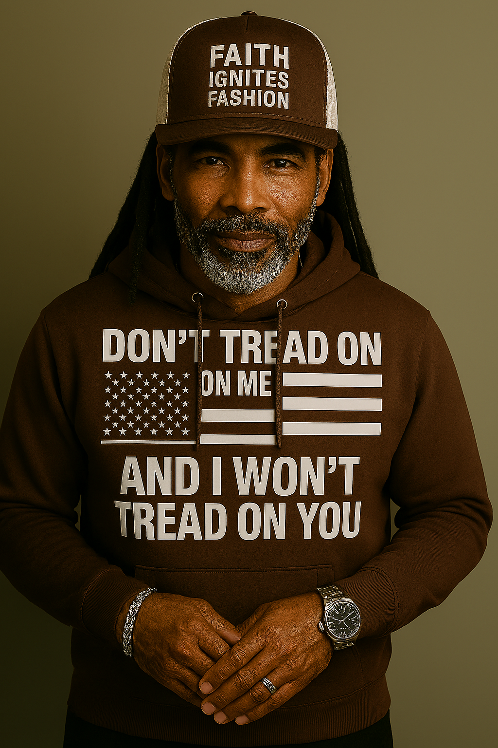 "Don’t Tread on Me" Statement Hoodie – Red or Brown