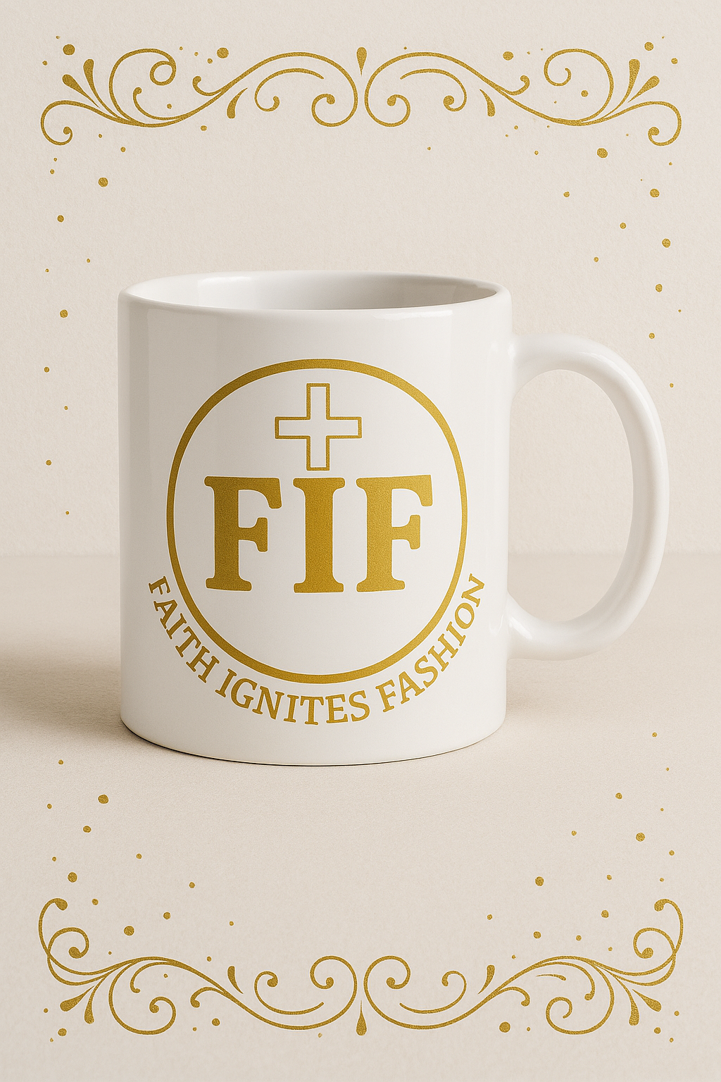Faith Ignites Fashion Signature Mug – Elegance with Purpose