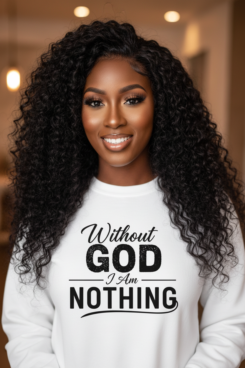 Glammed Up - Without GOD I Am NOTHING Crewneck