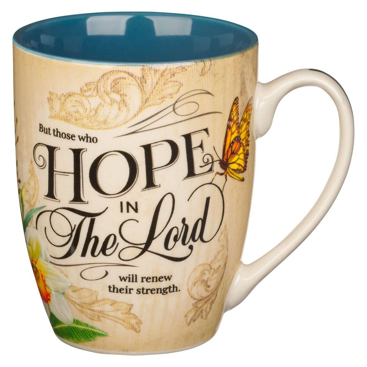 Faith, Trust, Hope & Love Floral Mug Set, 4 × 12 oz | Faith Ignites Fashion