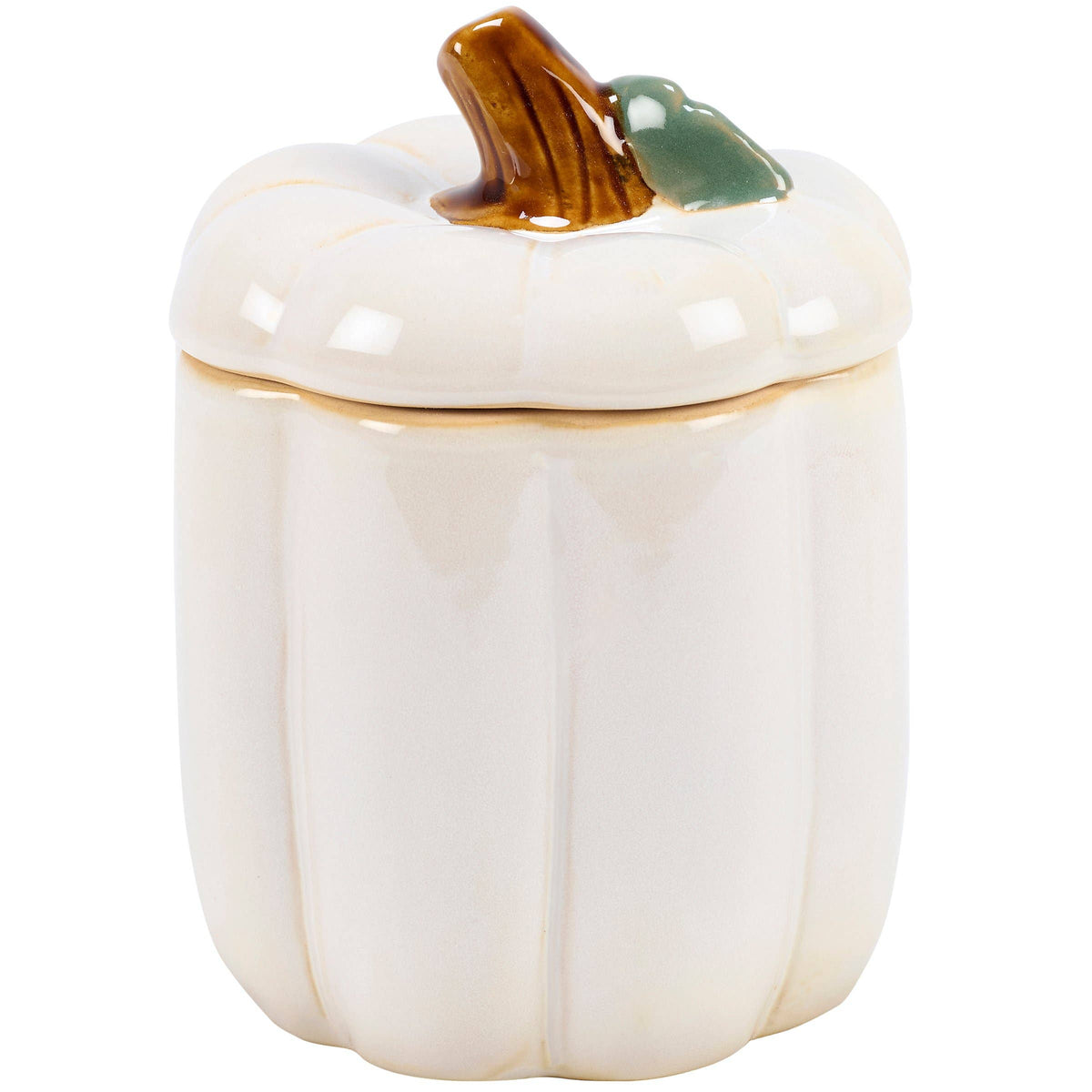 Tall White Pumpkin Ceramic Treat Jar | Faith Ignites Fashion
