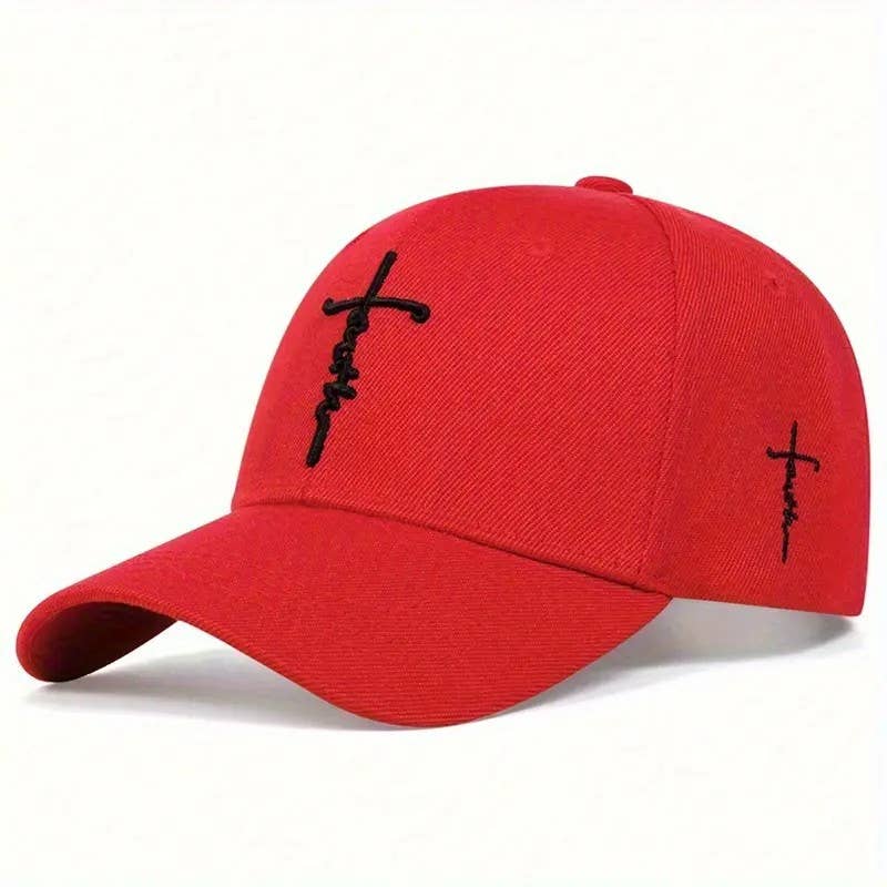 Faith Cross Embroidered Baseball Cap – Christian Apparel for Everyday Wear