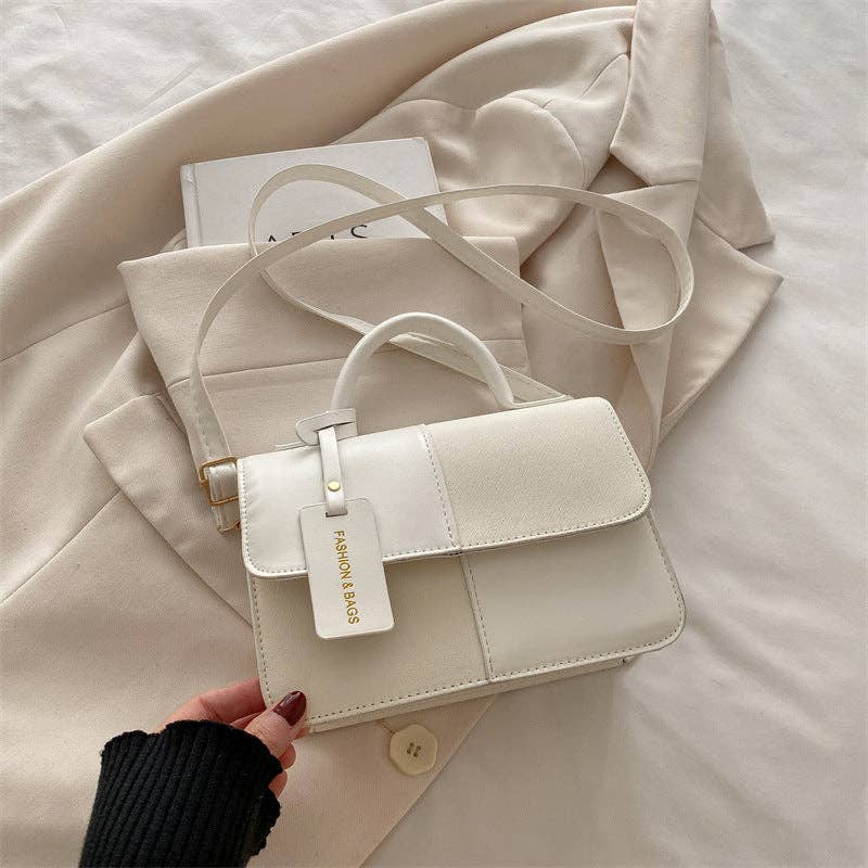 Maeve Brooke Mini Shoulder Bag – Black, White & Blue