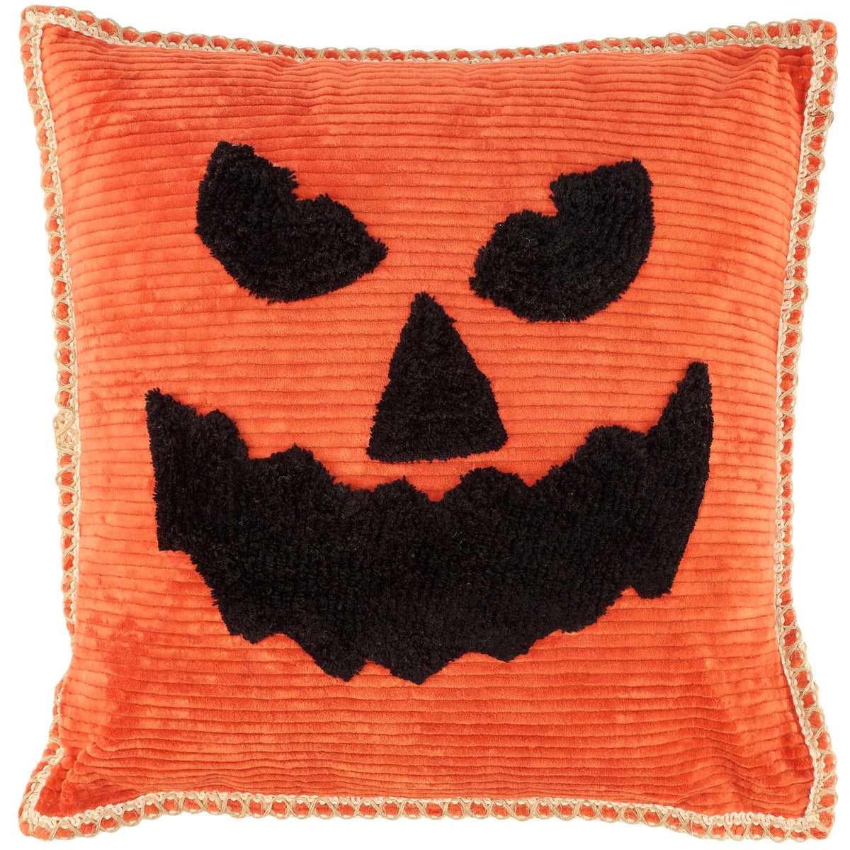 Scary Jack-O’-Lantern Corduroy Pillow | Faith Ignites Fashion