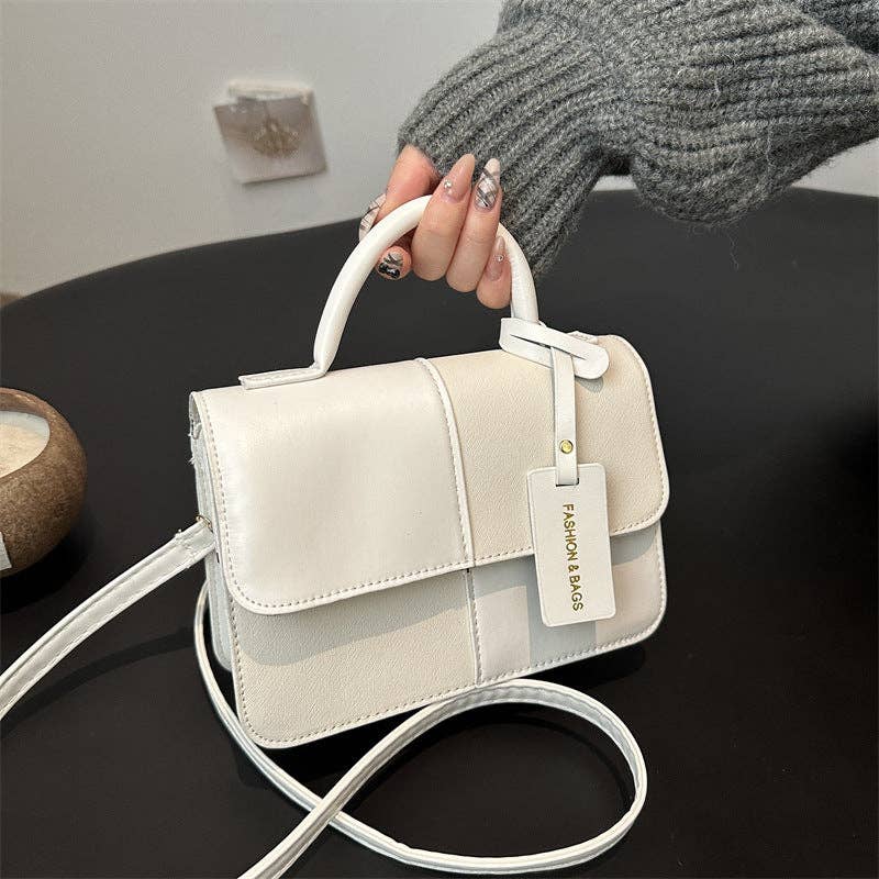 Maeve Brooke Mini Shoulder Bag – Black, White & Blue