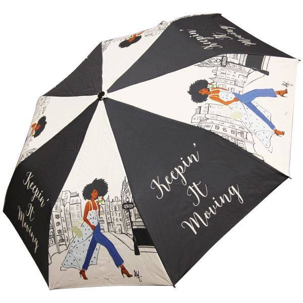 Keepin' It Moving Auto-Open Art Umbrella
