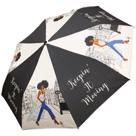 Keepin' It Moving Auto-Open Art Umbrella