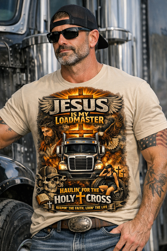 Jesus Is My Loadmaster – Christian Trucker T-Shirt | Faith Ignites Fashion®