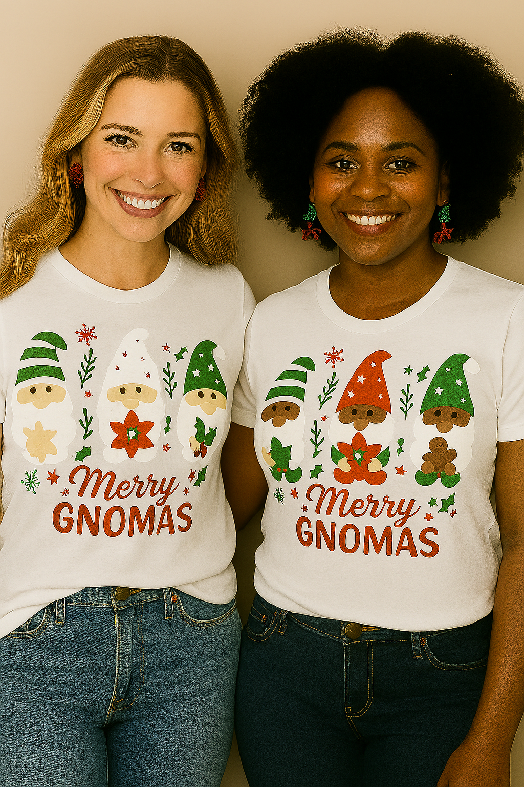 Merry GNOMAS Holiday Tee – Festive Gnome Edition