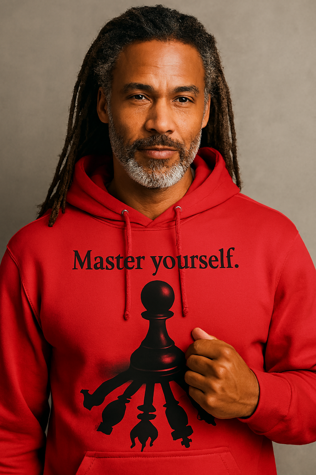 Master Yourself x ARMOR Hoodie – Gray, Red & White Collection