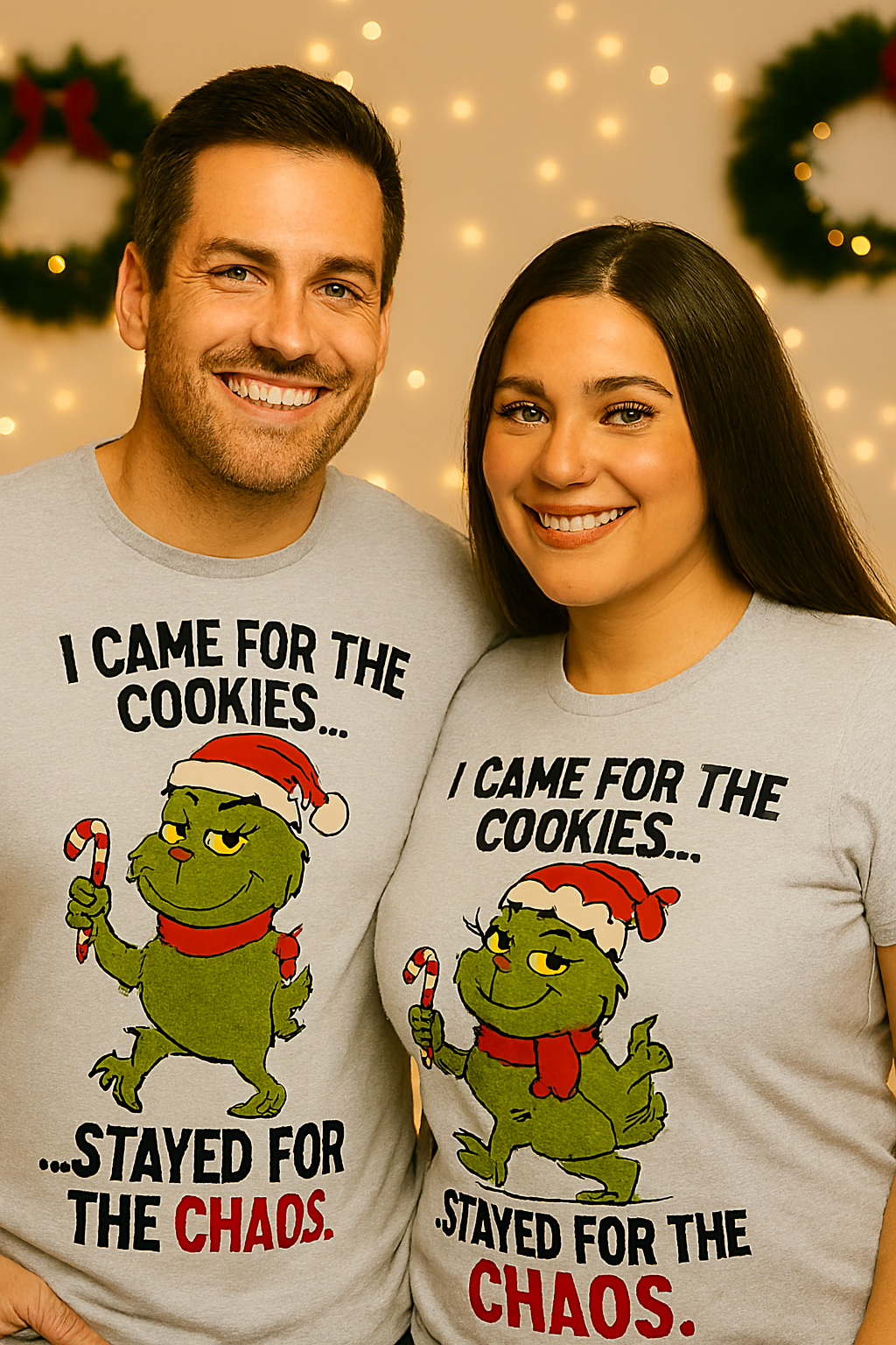 🎄Cookies & Chaos” Grinch Tee – Holiday Mischief Edition