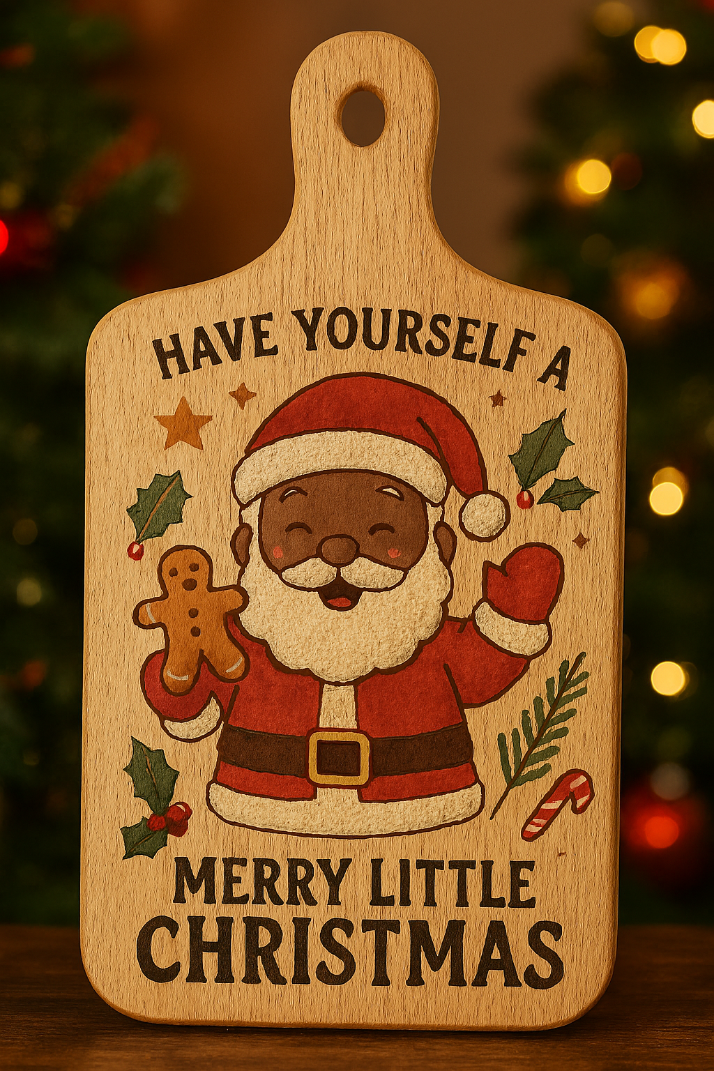Santa’s Merry Little Christmas Cutting Board – 9x5
