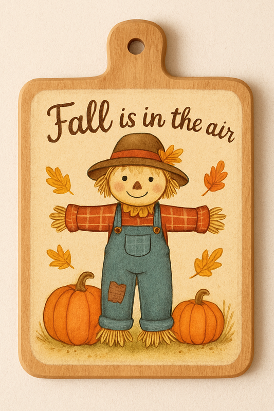 “Fall-Themed Cutting Boards – Scarecrow & Harvest Wagon”