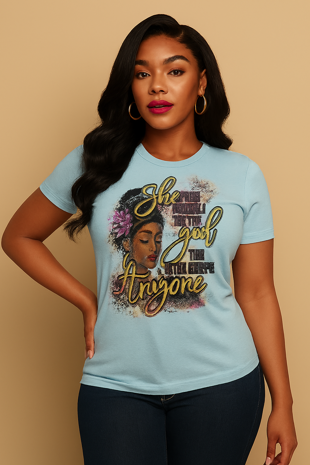 She Who Kneels – Floral Faith Tee
