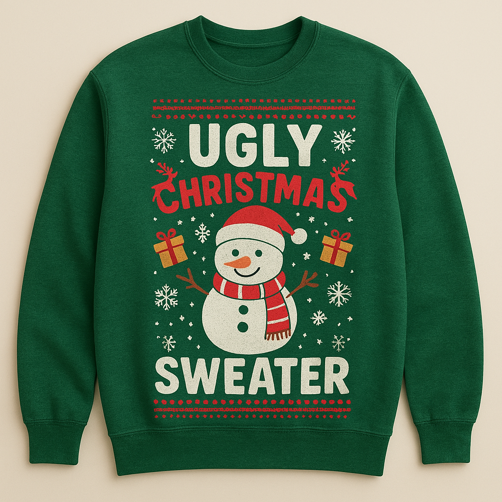 Holiday Cheer Combo – Ugly Sweat Christmas Designs + Free Santa Hat