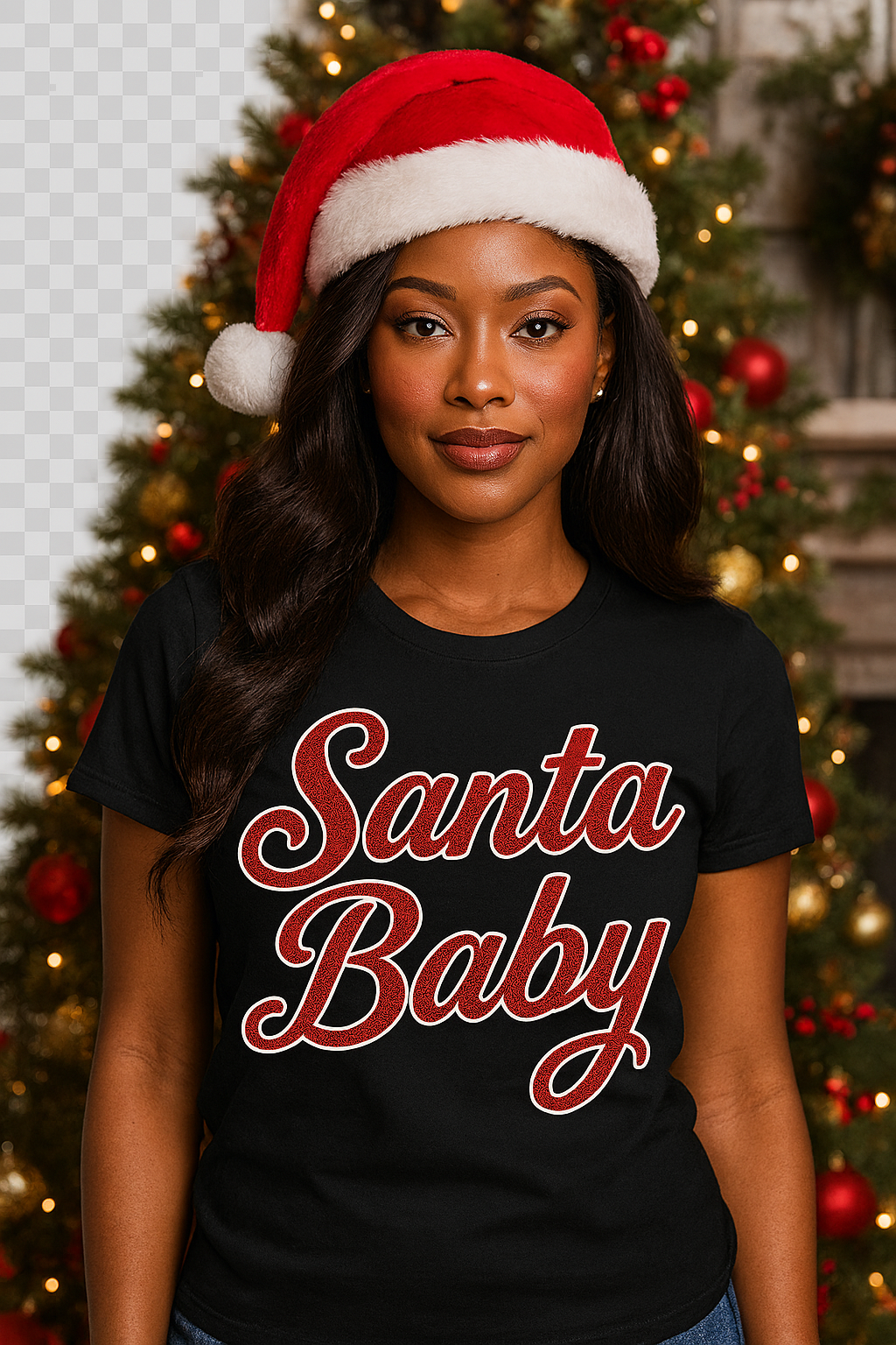 Santa Baby Glitter Tee – Holiday Edition