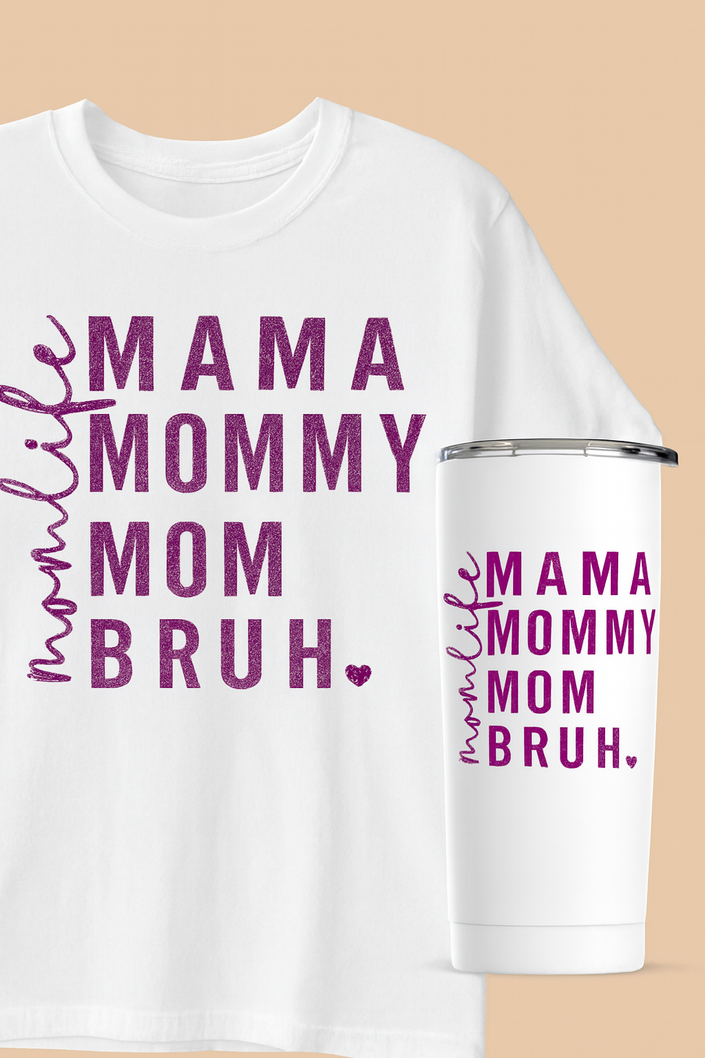 Faith Ignites Fashion Momlife Matching Tee & Tumbler Set – Purpose‑Driven Style for Every Mama