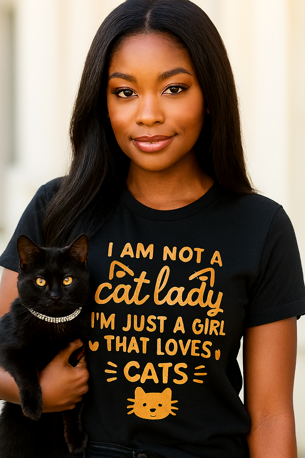 🐾 Not a Cat Lady Tee – Just a Girl Who Loves Cats!
