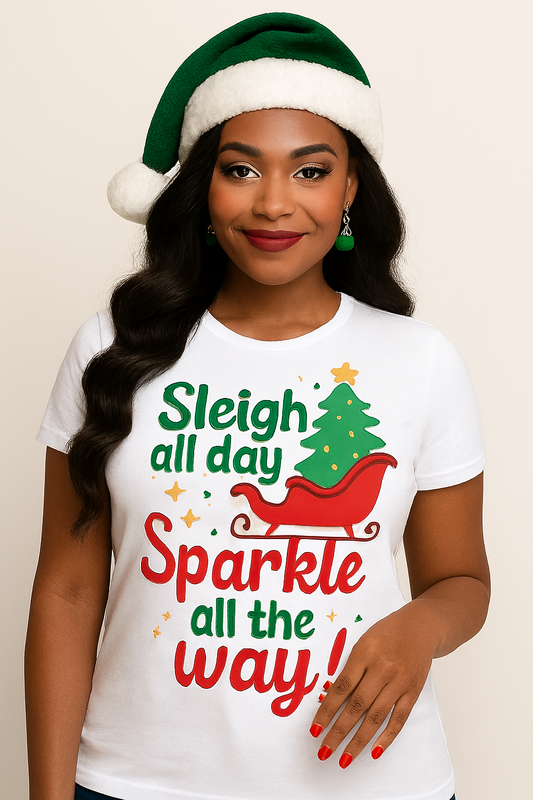 🎄Sleigh & Sparkle Holiday Tee