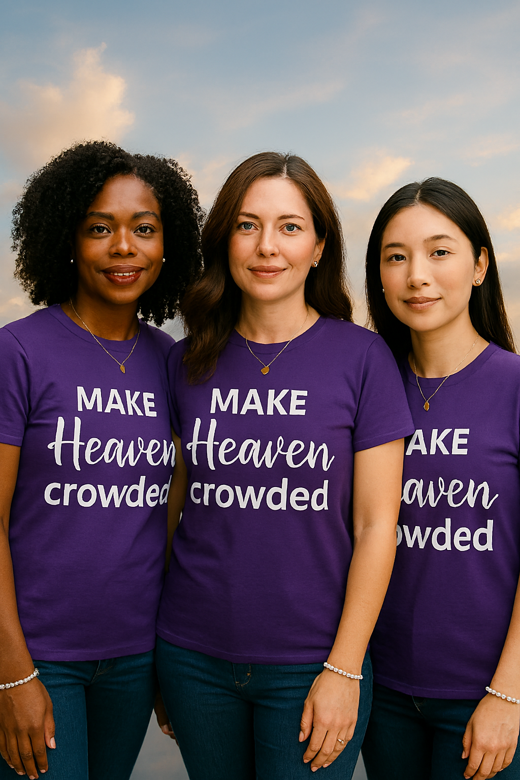 Make Heaven Crowded – Inspirational Cotton Tee (Multiple Color Options)
