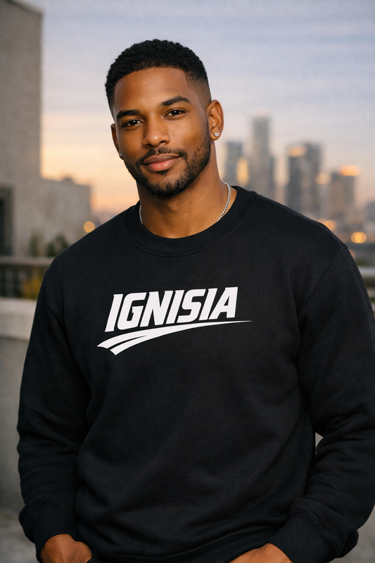 IGNISIA Signature Crewneck Sweatshirt | Faith. Fire. Forward Motion | FIF