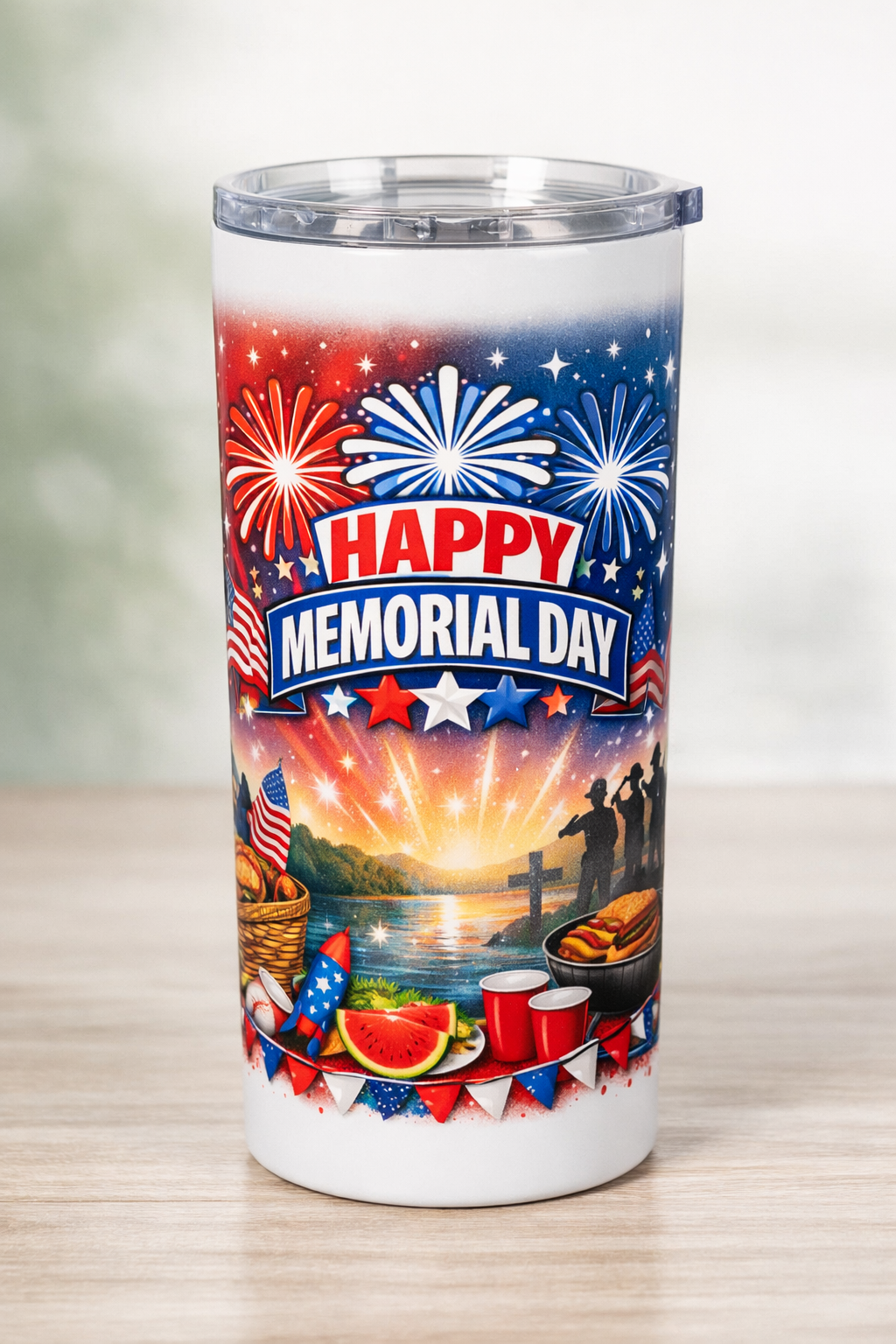 Faith & Freedom Memorial Day Adult Tumbler — 20oz