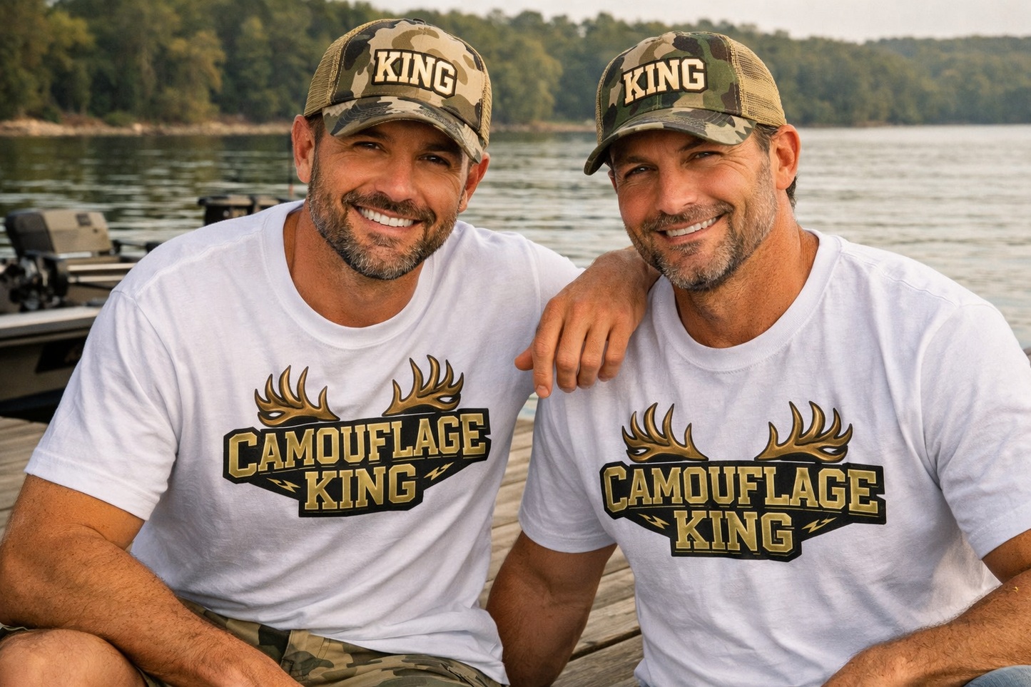 Camouflage King Hat & Shirt Bundle — Father's Day Gift Set