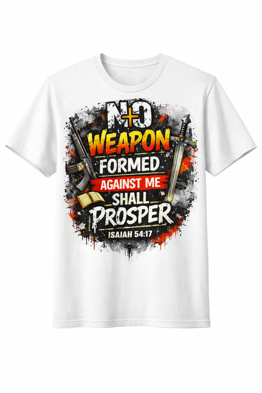 No Weapon Formed Against Me Shall Prosper | Isaiah 54:17 Tee
