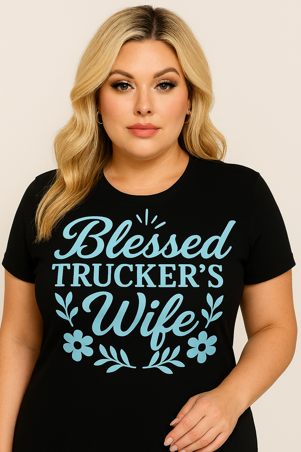 “Blessed Trucker’s Wife Tee – Choose Your Style!”