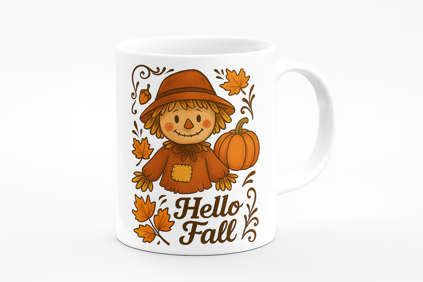 🍂 "Sweater & Scarecrow Sips" – Fall Coffee Cup Duo