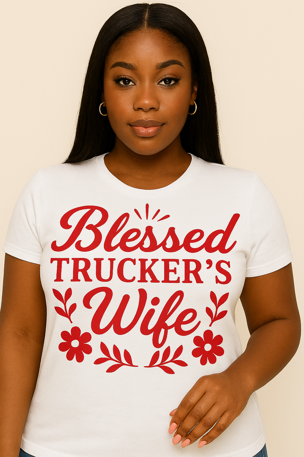 “Blessed Trucker’s Wife Tee – Choose Your Style!”