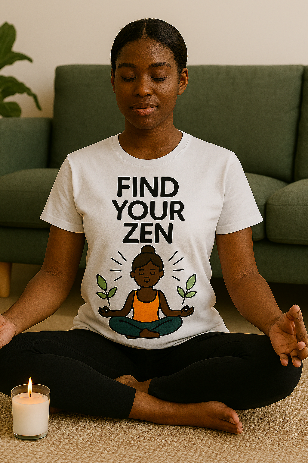 🧘‍♀️ "Find Your Zen" Tee + Free Soy Candle