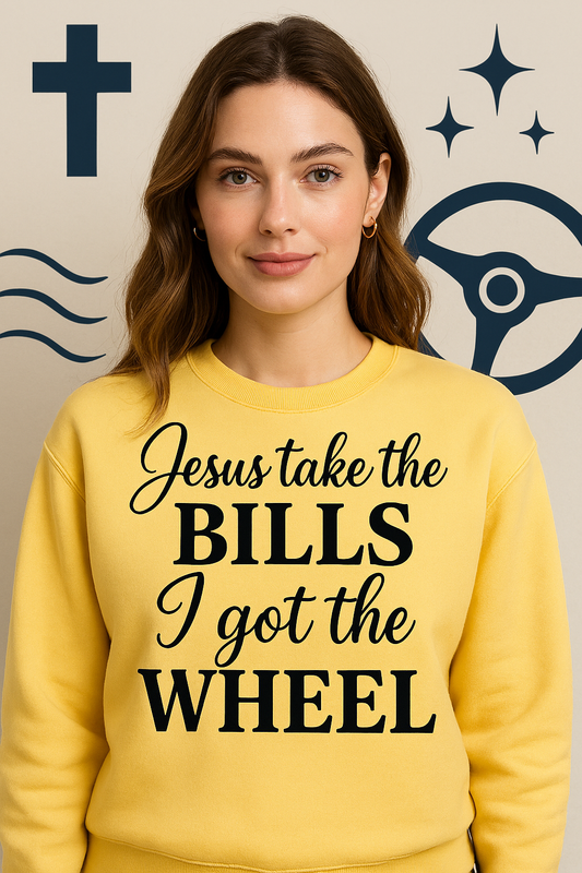 Jesus Take the Bills” Crew Neck Sweatshirt