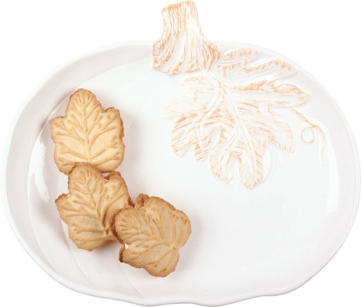 Large White Pumpkin Ceramic Plate | Faith Ignites Fashion