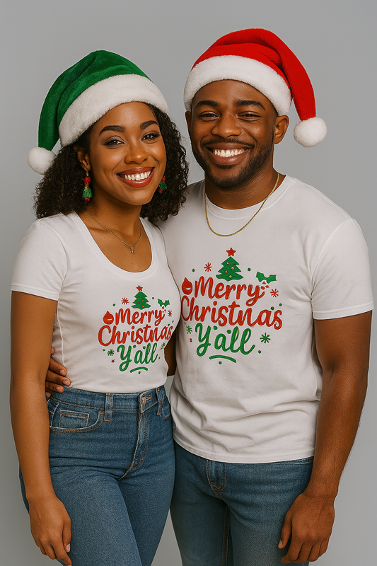 🎄 Title: Merry Christmas Y’all Holiday Tee