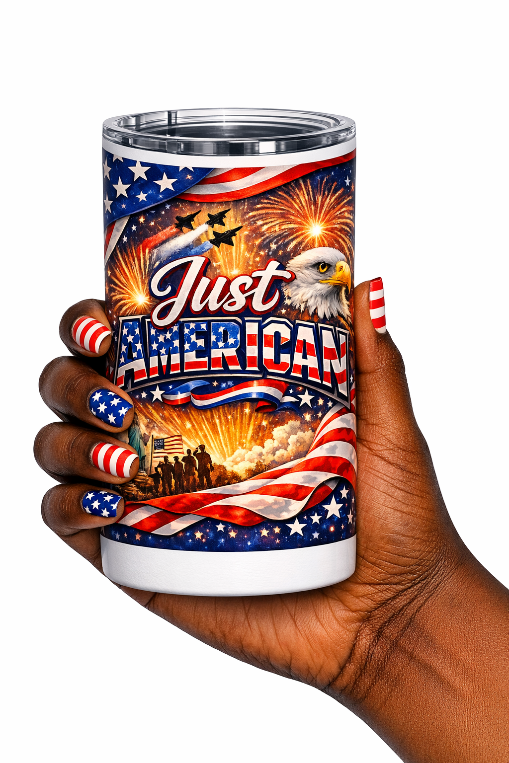 ⭐ Just AMERICAN™ 20 oz Tumbler — Faith Ignites Fashion™