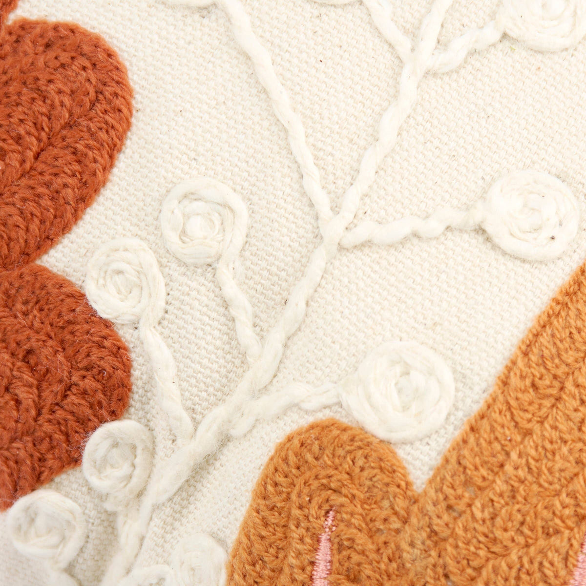Hello Fall Embroidered Cotton Pillow | Faith Ignites Fashion