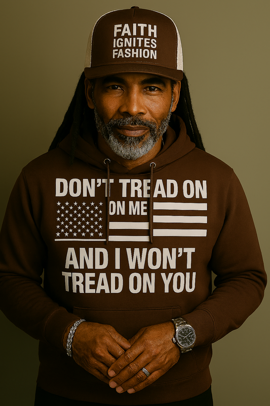 "Don’t Tread on Me" Statement Hoodie – Red or Brown