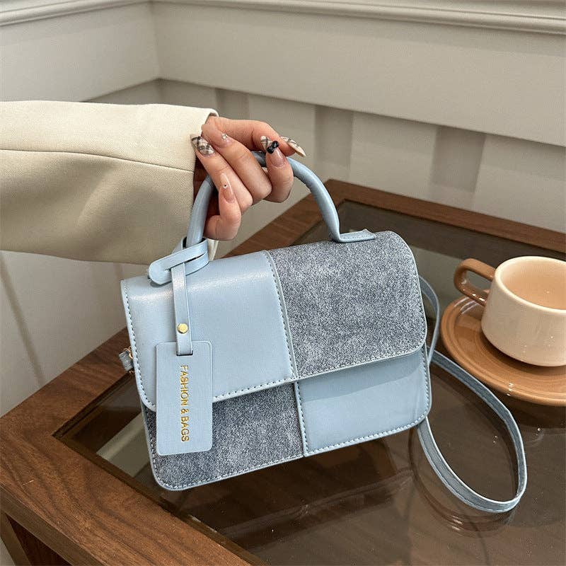 Maeve Brooke Mini Shoulder Bag – Black, White & Blue