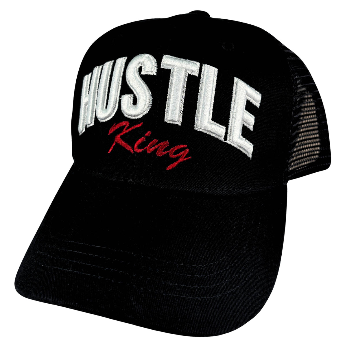HUSTLE KING Vintage-Style Trucker Hat – Black or Camo