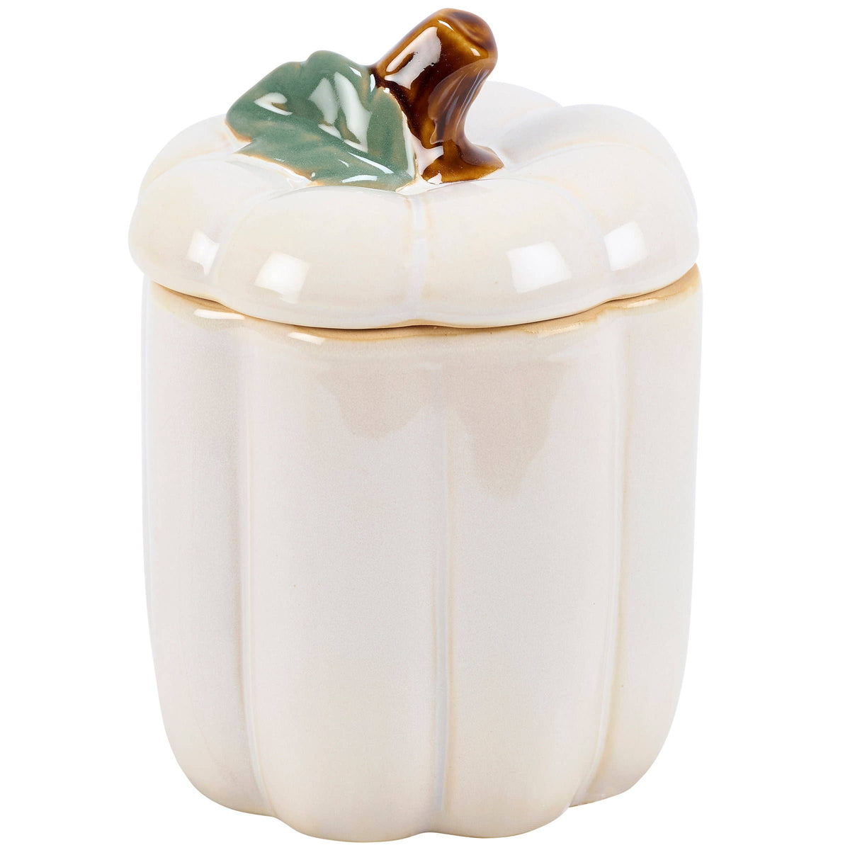 Tall White Pumpkin Ceramic Treat Jar | Faith Ignites Fashion