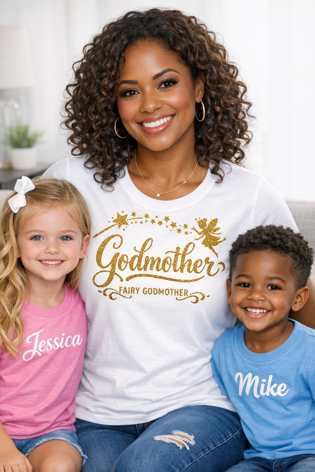 Godmother Glitter Tee – Family Love Edition