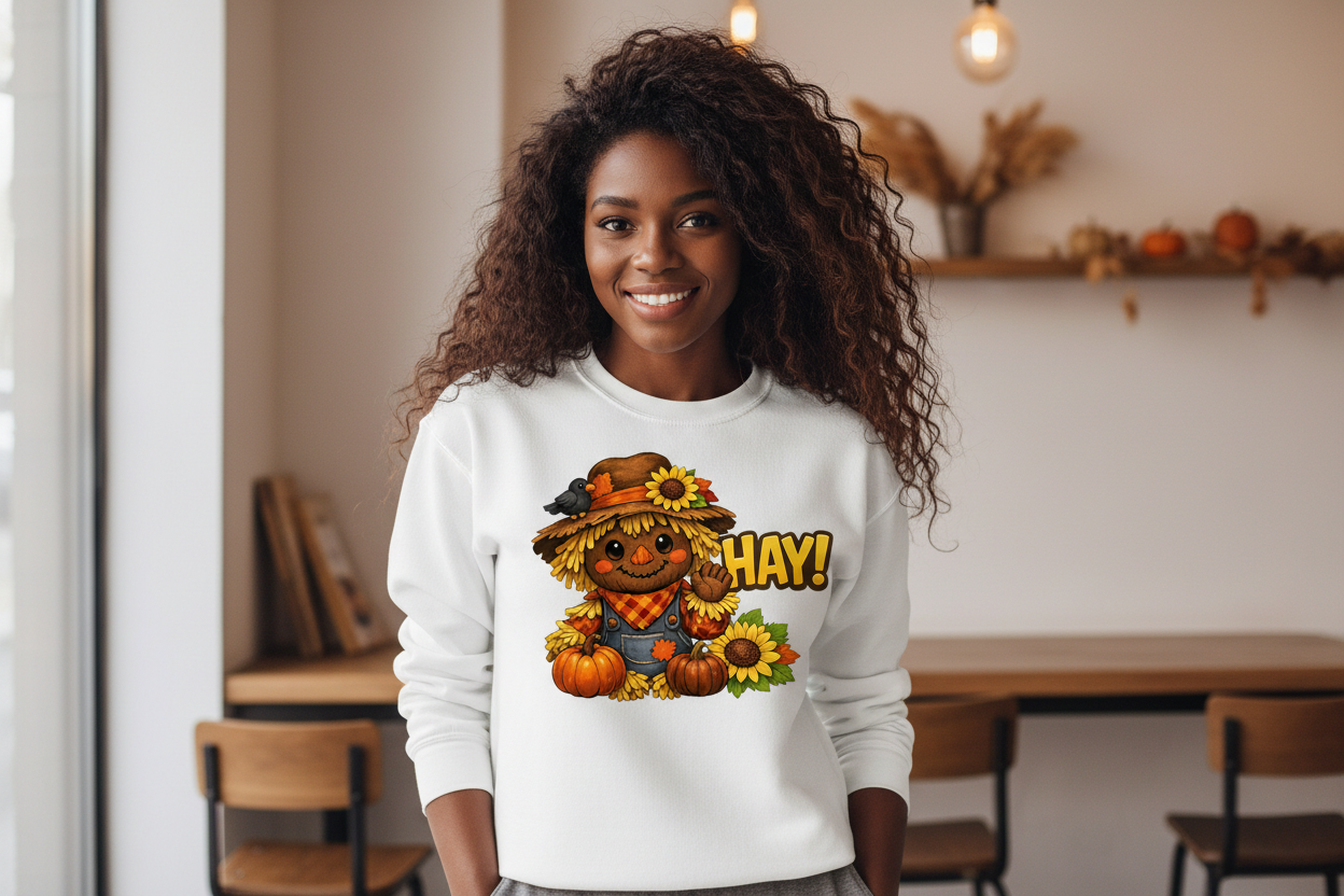HAY Scarecrow - Black Woman Long Hair